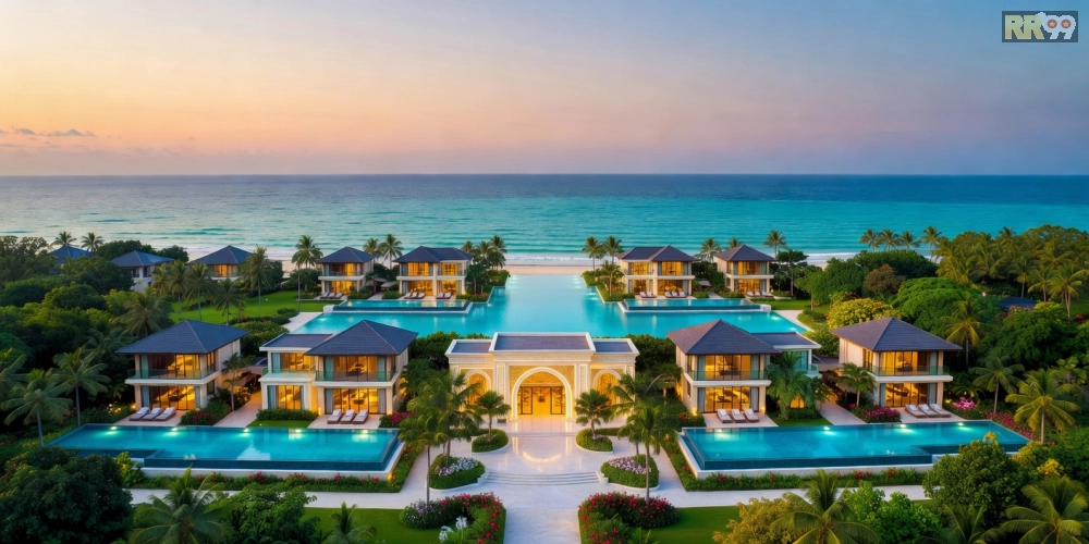 Hình ảnh tổng quan về Corona Resort & Casino Phú Quốc 69VN với view biển sang trọng