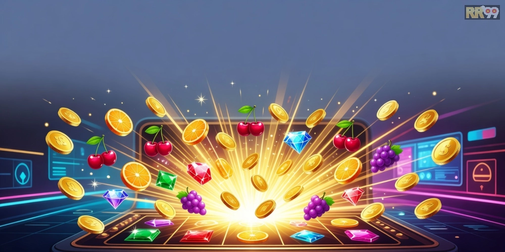 Khái niệm nổ hũ vip 69vn được minh họa qua biểu tượng jackpot lấp lánh và giao diện chơi cao cấp